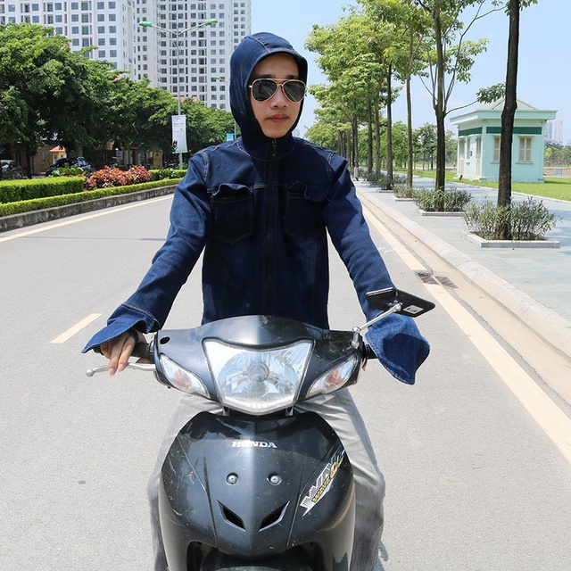 Áo chống nắng bò jean nam phong cách thoáng khí cản 95% tia UV