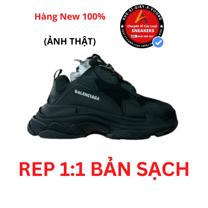 SNEAKER NAM NỮ GIÀY THỂ THAO NAM NỮ BALENCIAGA TRIPLE S ĐẾ TÁCH PHÂN TẦNG CHUẨN CHỮ BẢN R11
