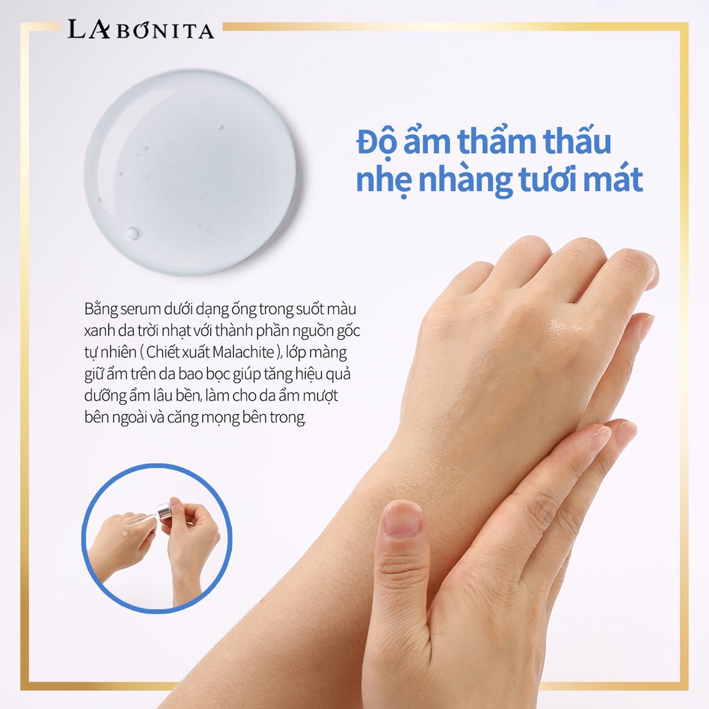 Serum dưỡng ẩm sáng da & tăng độ đàn hồi LA BONITA Vital Hyaluronic Acid Serum 50ml