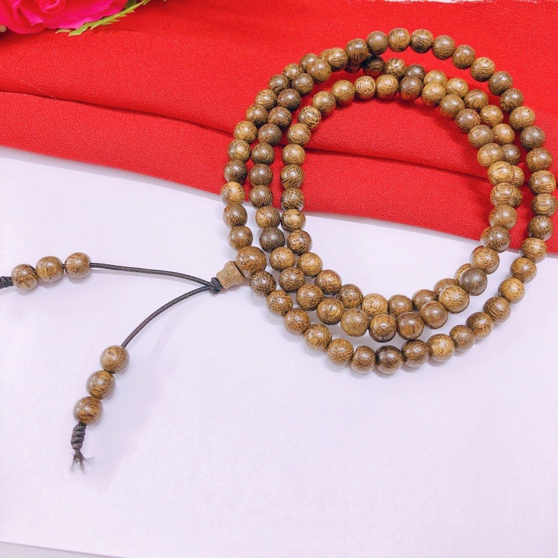 Vòng trầm, chuỗi trầm 108 hạt 6ly siêu đẹp, mùi thơm nhẹ