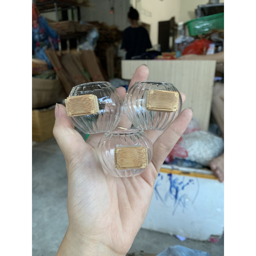 Cóng chim chào mào, họa mi ⚡tai mun- tai tre cật ⚡ chất liệu thủy tinh cao cấp đủ bộ 3 món Lồng Chim BTA