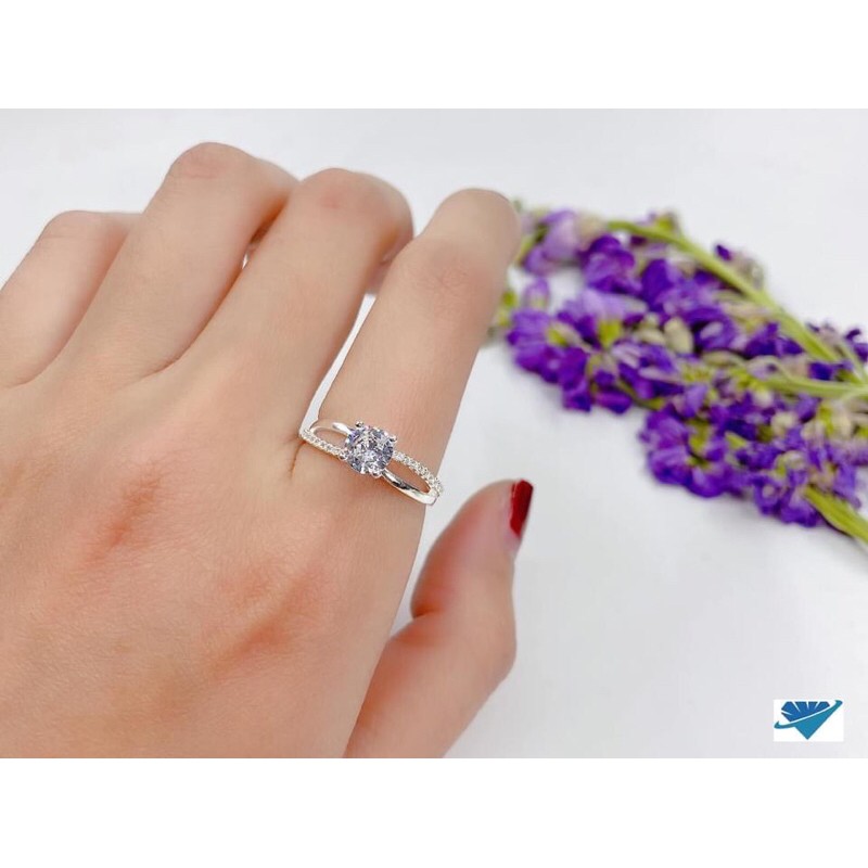 NHẪN NỮ BẠC TA ĐÍNH ĐÁ LOẠI ĐẸP