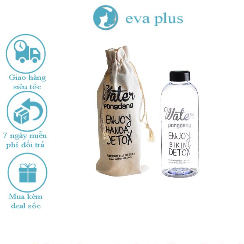 Bình nước Detox cực thời thượng dụng tích khủng 1000ml có túi đựng
