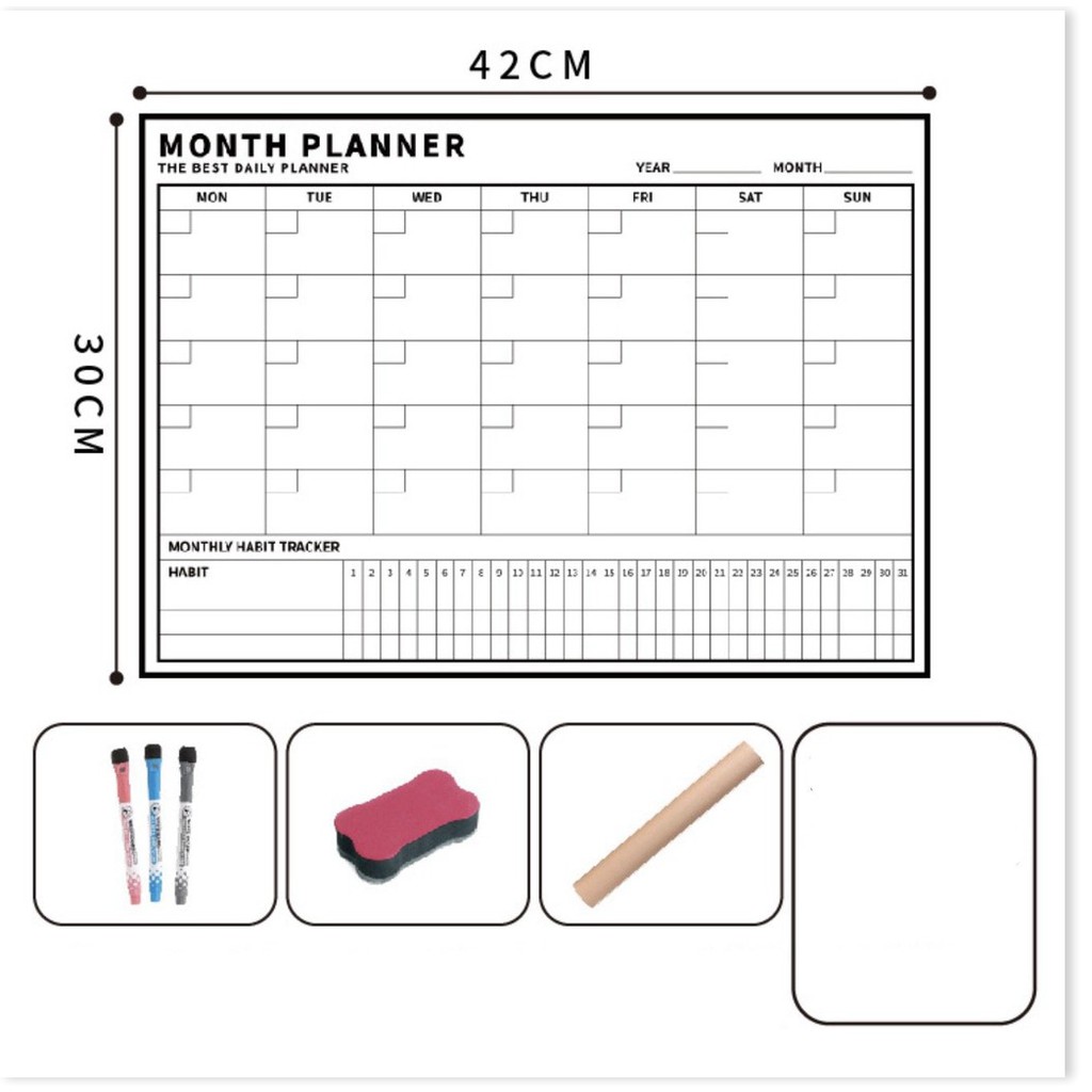 Bảng Quản lý kế hoạch từ tính nam châm Magnetic Planner-TTHome