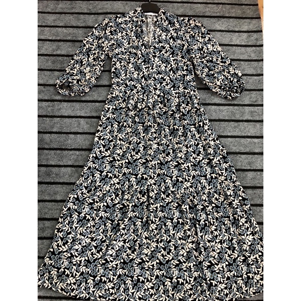 đầm maxi babydoll pri.mark xuất dư bầu bí mặc được