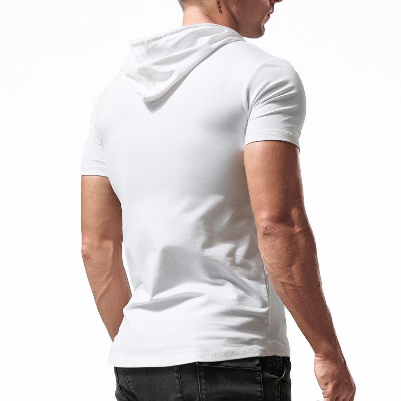 Áo Hoodie Thể Thao Tay Ngắn Chất Liệu Cotton Mỏng Cao Cấp Thời Trang Mùa Hè Dành Cho Nam
