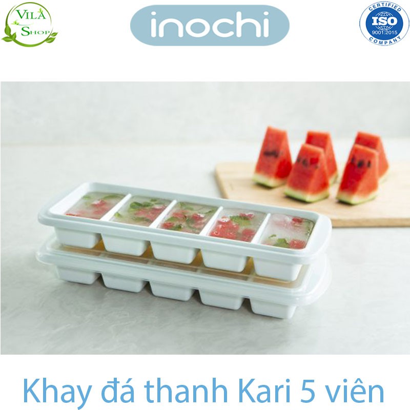 Khay Làm Đá, Khay Đá Kari 5 Ngăn, Nhựa Dẻo Cao Cấp Inochi Kháng Khuẩn -  Khử Mùi