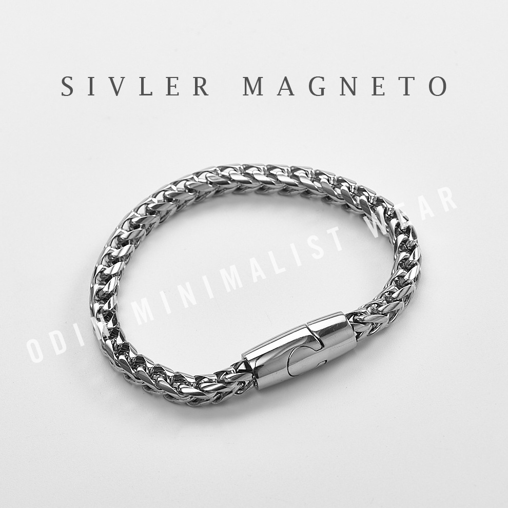 [Mã SKAMFSW175 giảm 10K đơn 50K] Vòng tay Chain Magneto - Thép KHÔNG GỈ khóa nam châm [TẶNG KÈM NHẪN 125K]