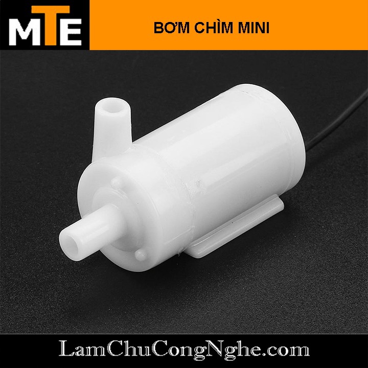 Động cơ bơm chìm mini 3-6VDC lưu lượng 1,2L -1,6L / phút 2 đầu hút đẩy