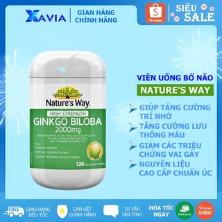Bổ Não Ginkgo Biloba Nature's Way chuẩn Úc 120 viên