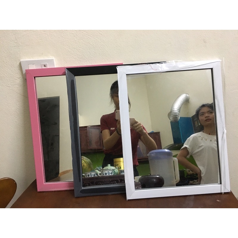 Gương soi decor treo tường, để bàn khổ A3