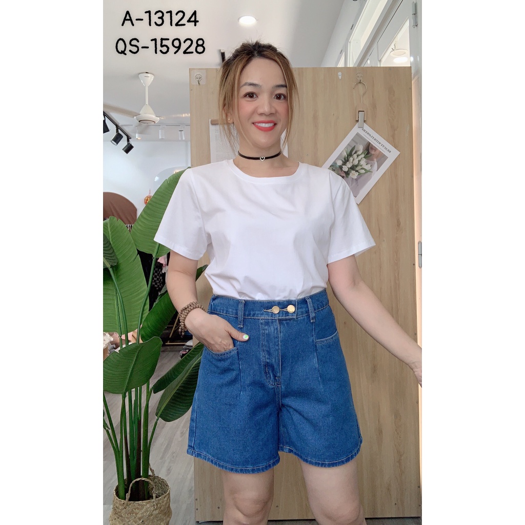 Quần đùi Jean BIGSIZE short 2 nút 15928