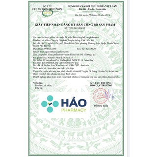 Dầu Cá Nature's Way 1000mg (Không Mùi)