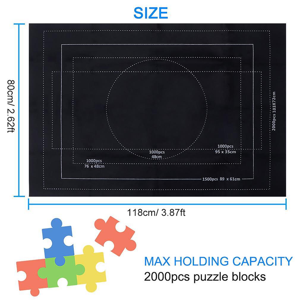 Thảm Cuộn 2000 Miếng Xếp Hình Màu Sắc Đơn Giản