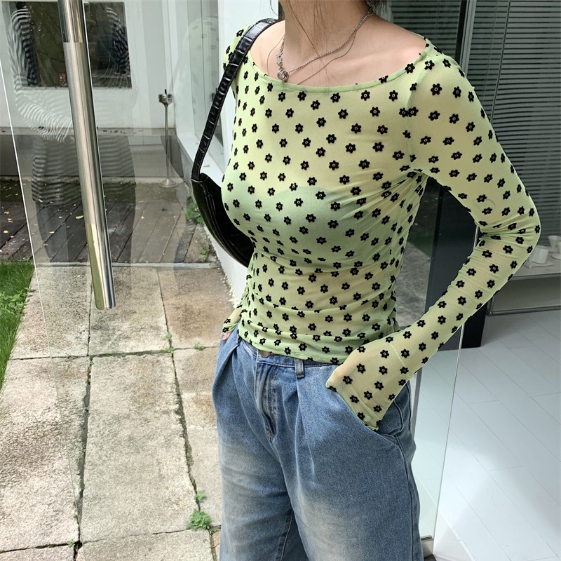 Áo Lưới Tay Dài Dáng Ôm Chống Nắng Thời Trang Mùa Hè Cho Nữ