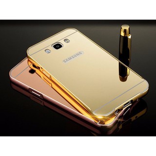 Ốp lưng viền kim loại lưng gương bóng cho Samsung Galaxy J5 2016, J7 2016.