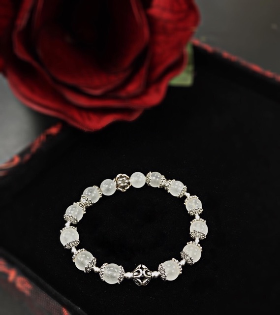 Charm hoa sen bạc Thái S925,Hoa sen bạc 925 xâu vòng-Minh Tâm Jewelry