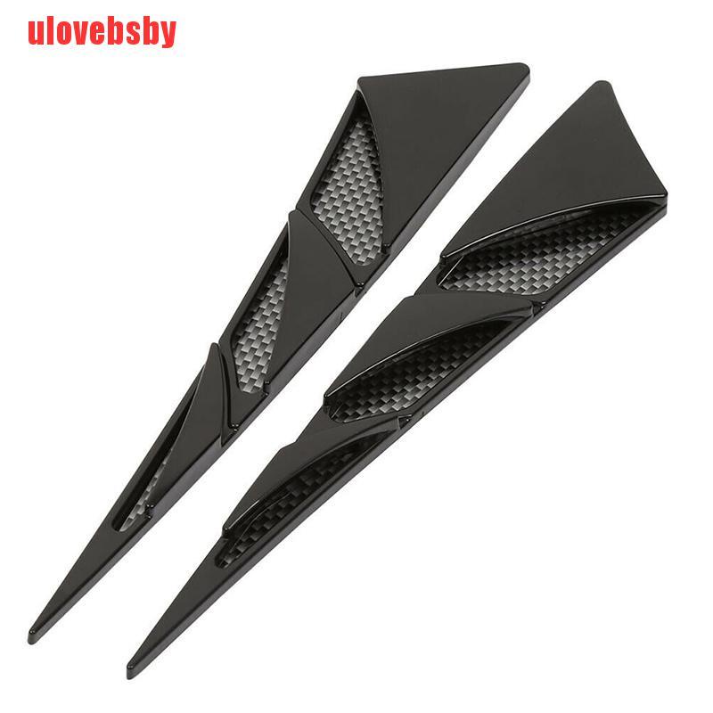 [ulovebsby]Pair ABS Universal Car Simulation Hood Vent Decor Sporty Side Air Flow Sticker