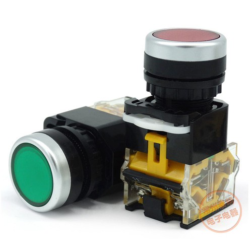 Nút Nhấn Nhả MÀU XANH LÁ LA38-11- 440V 10A - Nút reset Xanh, Nút Nhấn Màu Xanh  phi 22mm