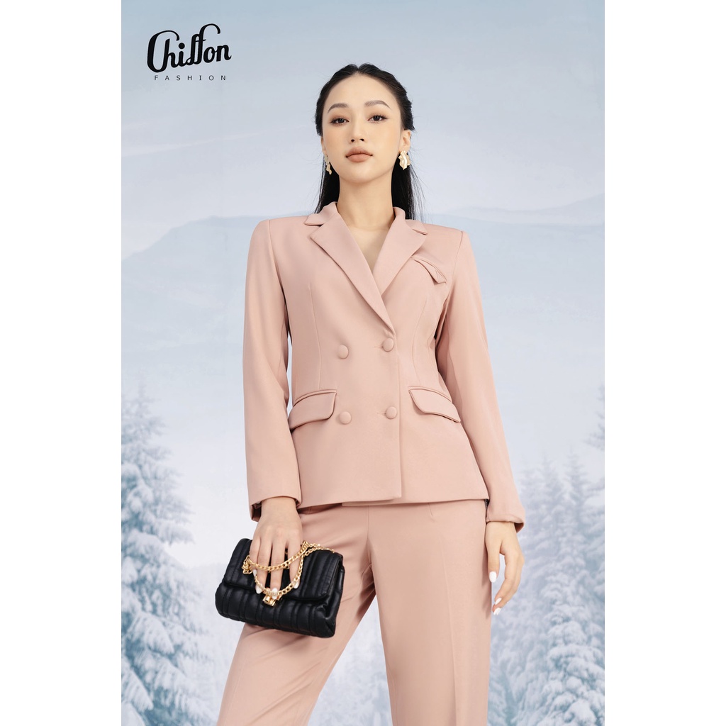 Áo vest dài tay công sở phối cúc thiết kế by Chiffon