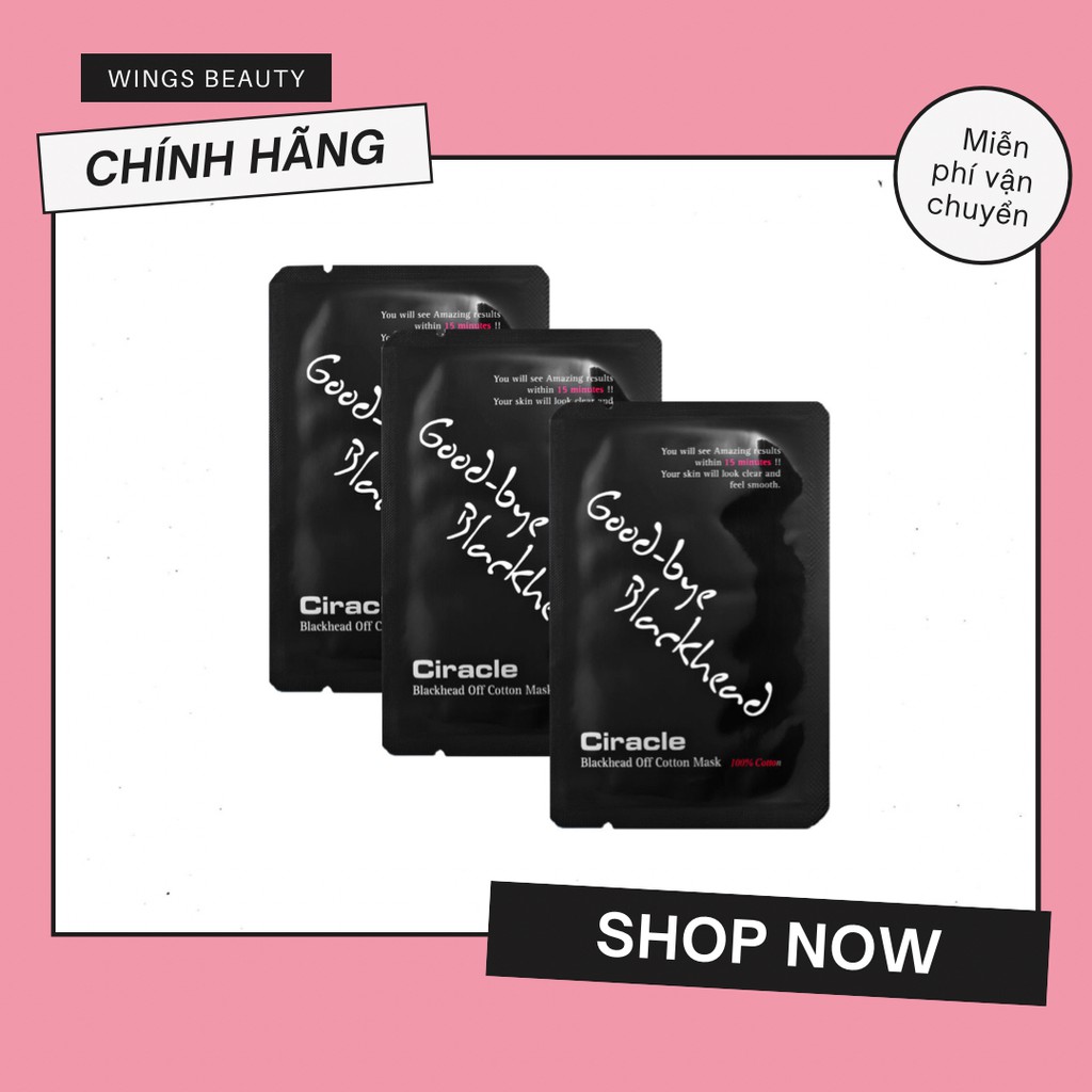 Mặt nạ đẩy mụn đầu đen Ciracle - Black Head Off Cotton Mask