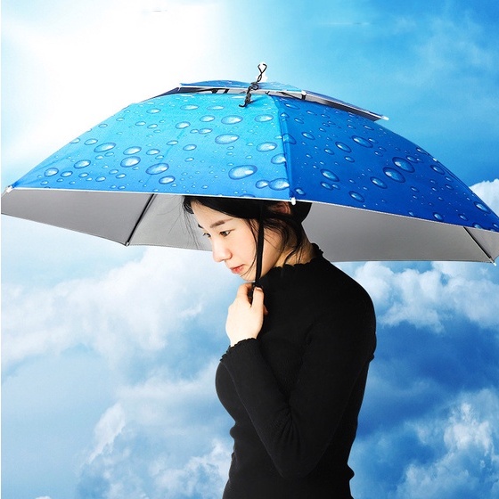 Dù Đội Đầu Che Nắng Cỡ Lớn Có Thể Gấp Gọn Cho Người Lớn/Trẻ Em