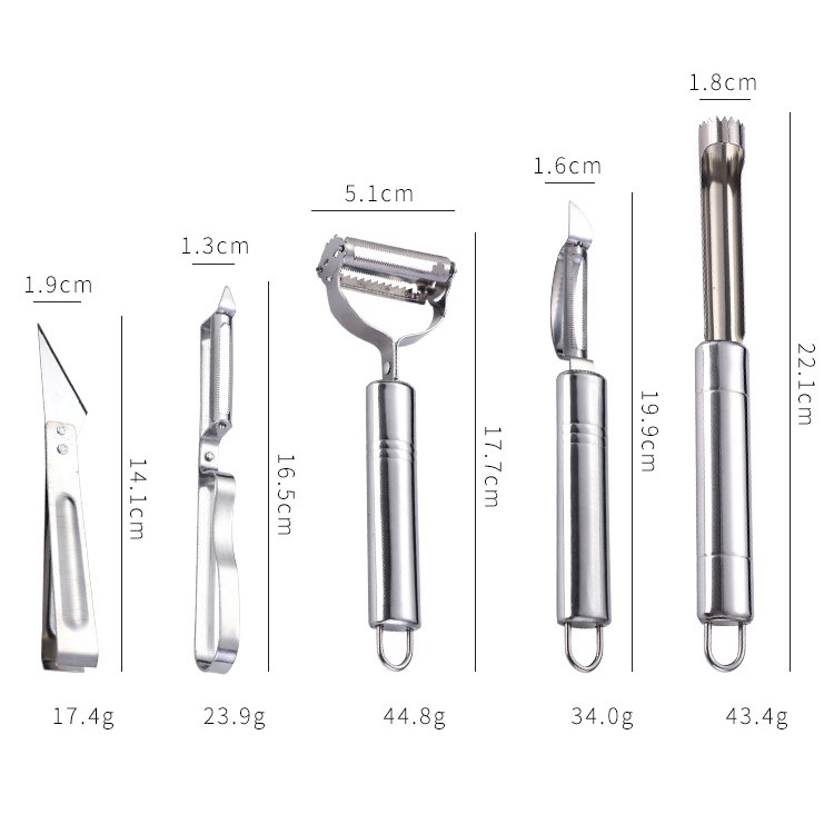 Sét 2 dụng cụ gọt rau củ và hoa quả tiện lợi bằng thép không gỉ siêu bền IN62