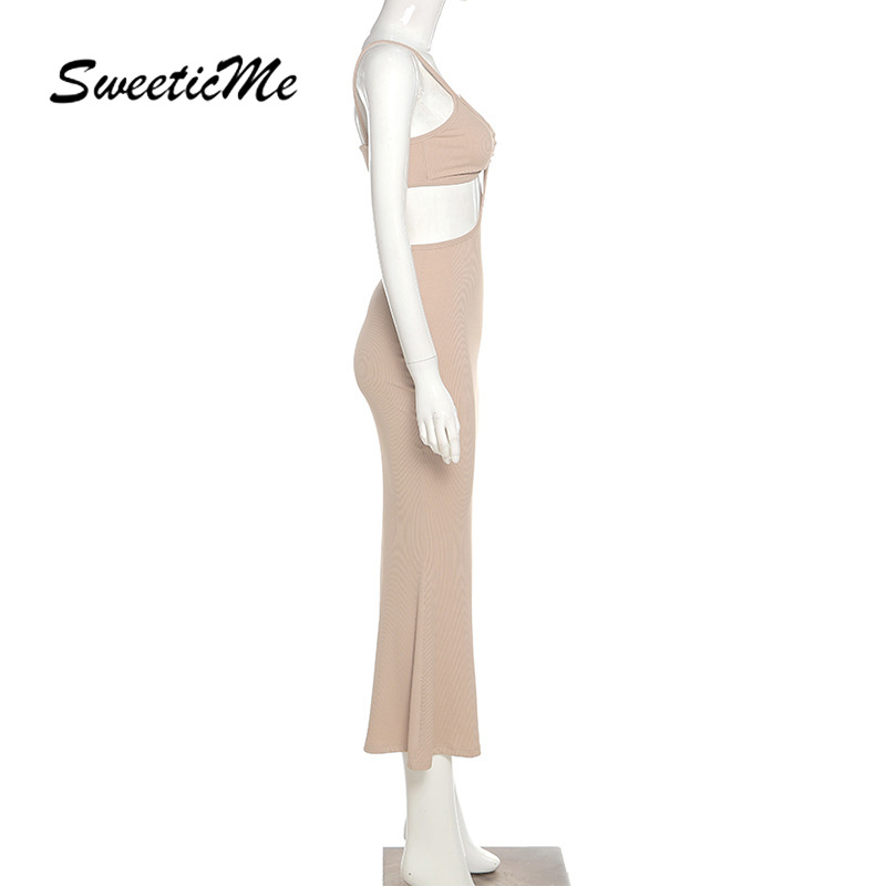 Đầm Ôm Hai Dây Cổ Chữ V Khoét Sâu Gợi Cảm Hàng Mới Chất Lượng Cao Dành Cho Nữ