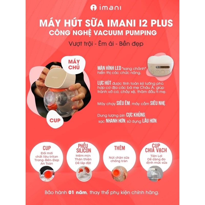 Máy hút sữa IMANI I2 không dây BẢO HÀNH CHÍNH HÃNG TẠI VN