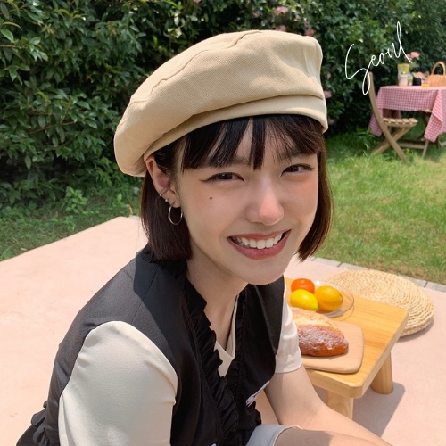Mũ nồi nữ chất liệu cotton trơn, mũ beret nữ phong cách Hàn Quốc mã BR4