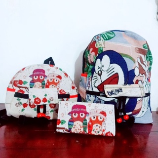 Combo Balo/Ví thổ cẩm ba món cực xinh