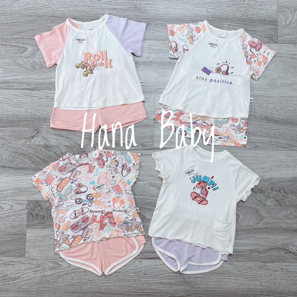 Bộ cộc tay họa tiết Chaang cho bé từ 6 tháng- 5 tuổi