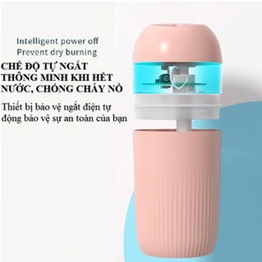 Combo máy tạo ẩm phun sương mini 420ml + Tinh dầu cao cấp xông tinh dầu khuếch tán hương thơm đuổi muỗi