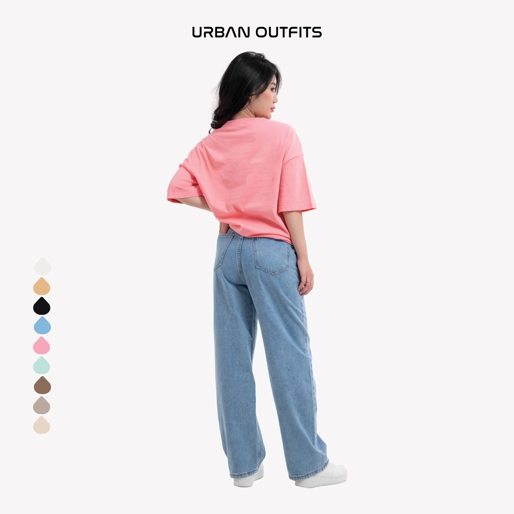 Áo Thun Nữ Tay Lỡ Form Rộng URBAN OUTFITS  ATO100 Local Brand Trơn Chất Vải Compact Cotton 250GSM dầy dặn nhiều màu