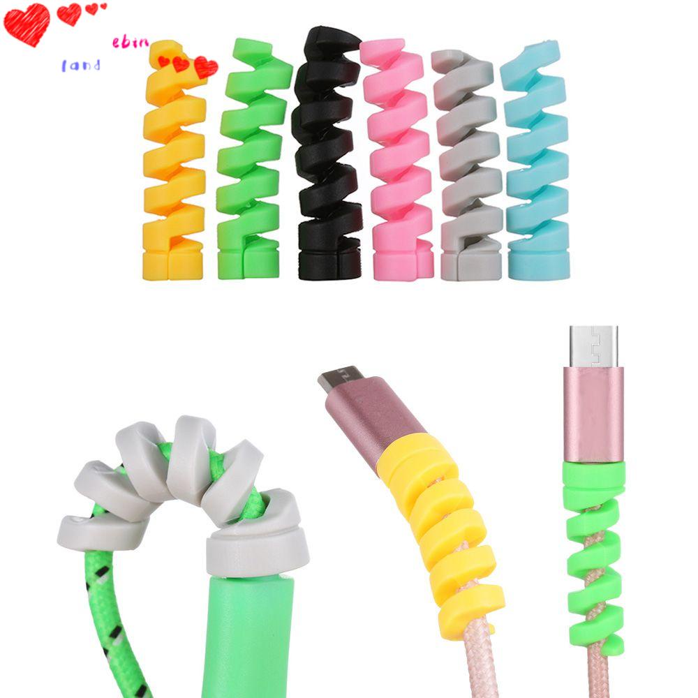 Phụ kiện mềm xoắn bảo vệ dây cáp thích hợp Iphone máy tính nhiều màu