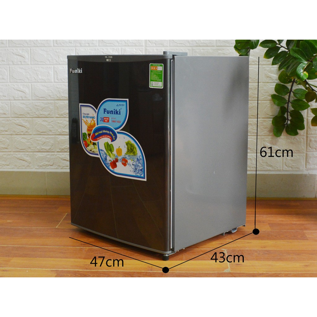 Tủ lạnh mini Funiki 70 lít làm đá nhanh FR-71CD Ghi xám /FR-71DSU Đen  - Hàng chính hãng