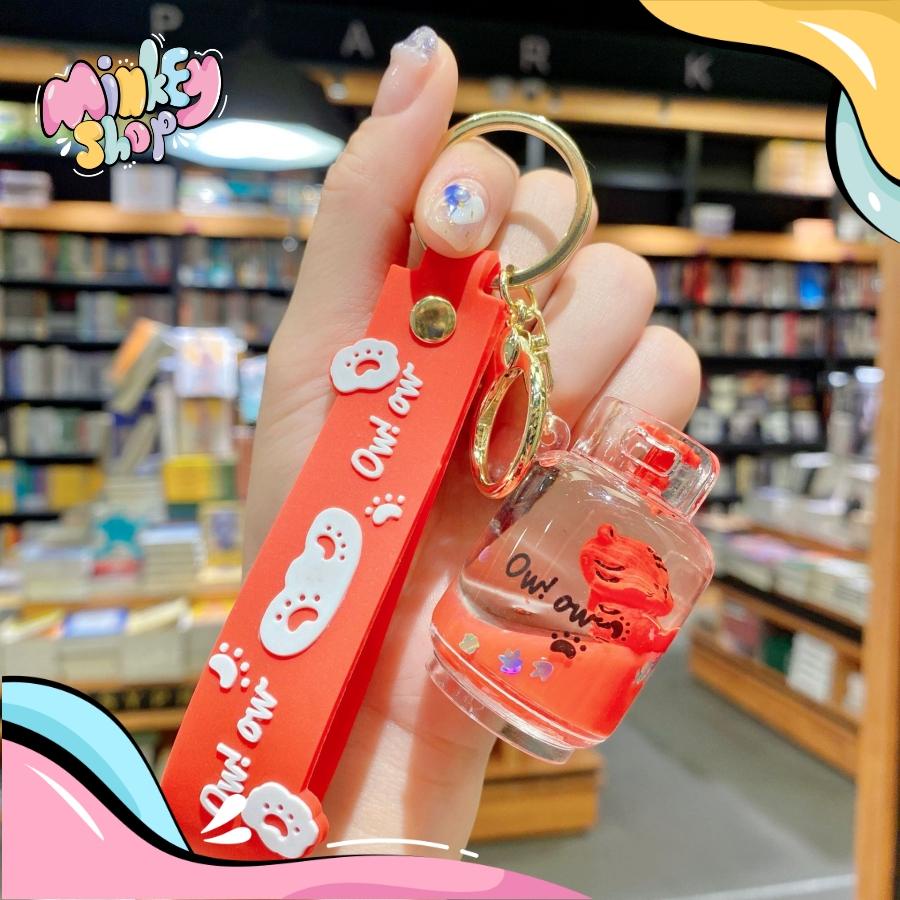 Móc Khóa Dầu Nước Đẹp Hình hũ thú nổi Cute phụ kiện Túi Xách dễ thương -Minkey