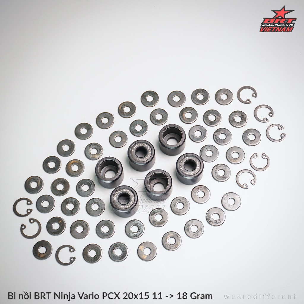 BI NỒI TUỲ CHỈNH TRỌNG LƯỢNG BRT NINJA BALL cho Vario/AirBlade/NVX/Nouvo//Luvias/PCX/SH/Hayate/Vespa -HÀNG CHÍNH HÃNG