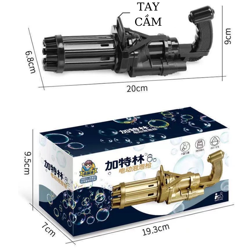 Súng Bắn Bong Bóng Xà Phòng 8 Nòng Siêu Mạnh, Siêu Ngầu Cho Bé REDTECH.