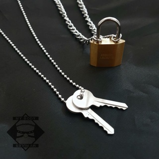Set 2 Dây cổ ổ khóa vuông vàng.