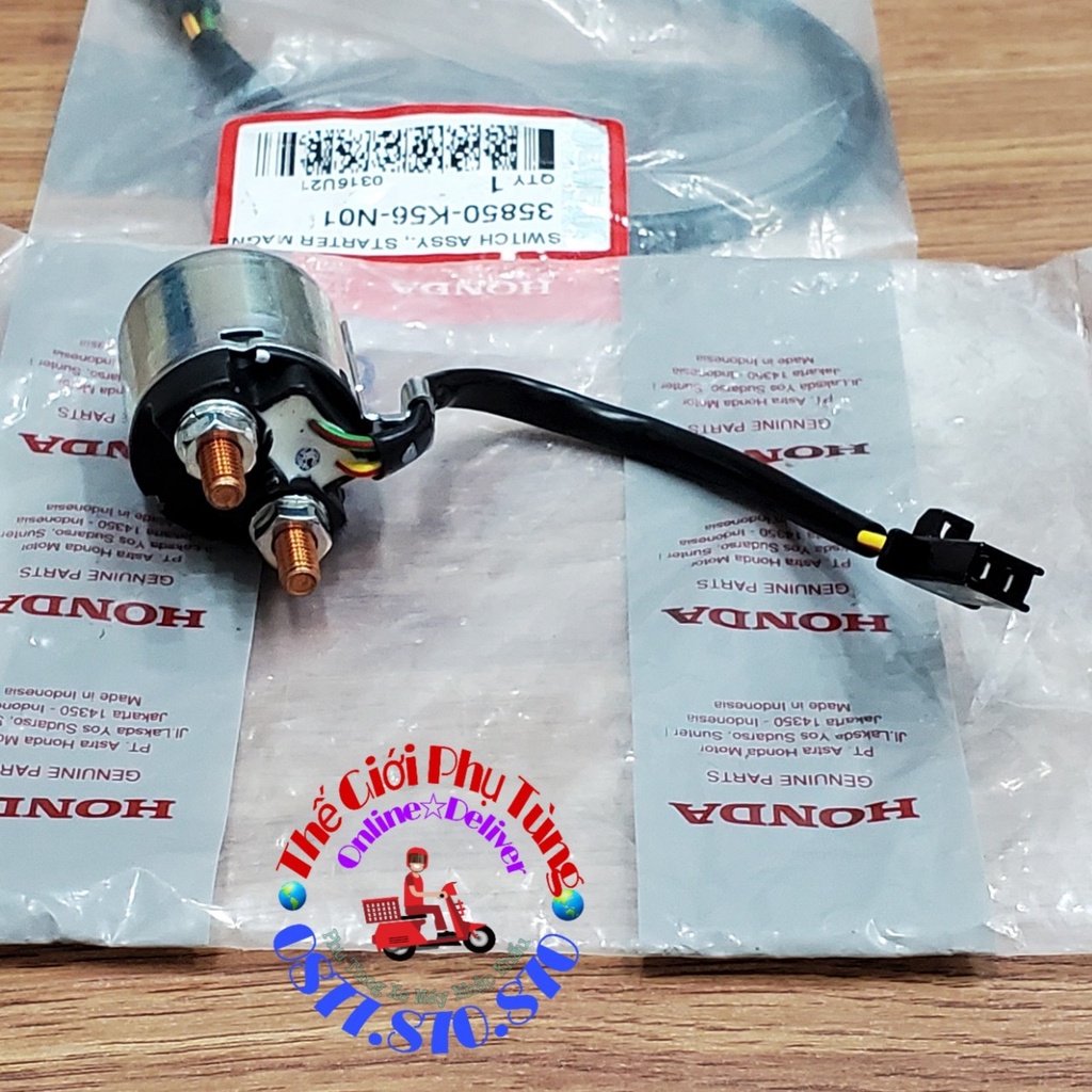 Rơ le đề, cóc đề tròn Sonic/ Winner zin Honda Indonesia - 35850-K56-N01