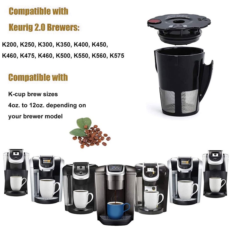 Reusable Coffee Filters Compatible for Keurig K Cup 2.0 Series