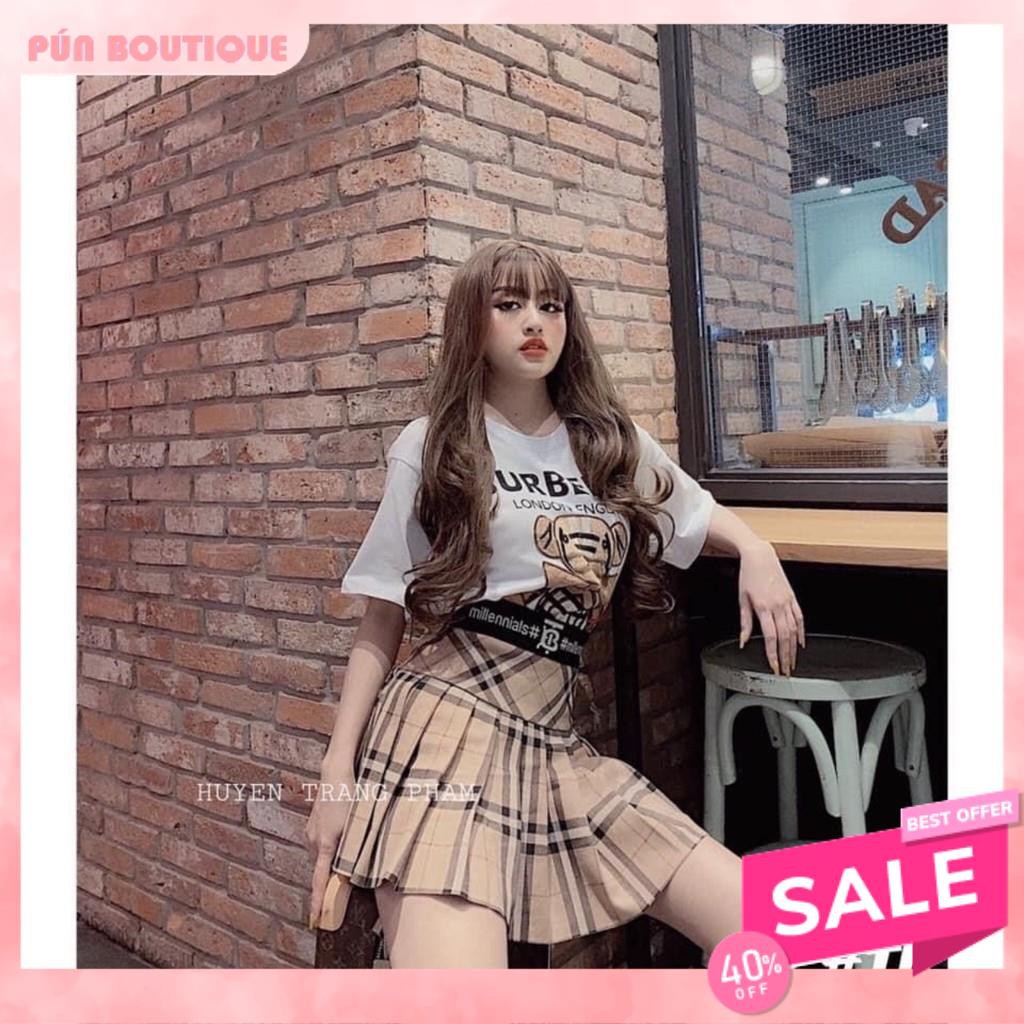 [ẢNH THẬT] CHÂN VÁY VẠT CHÉO PHỐI KẺ BBR