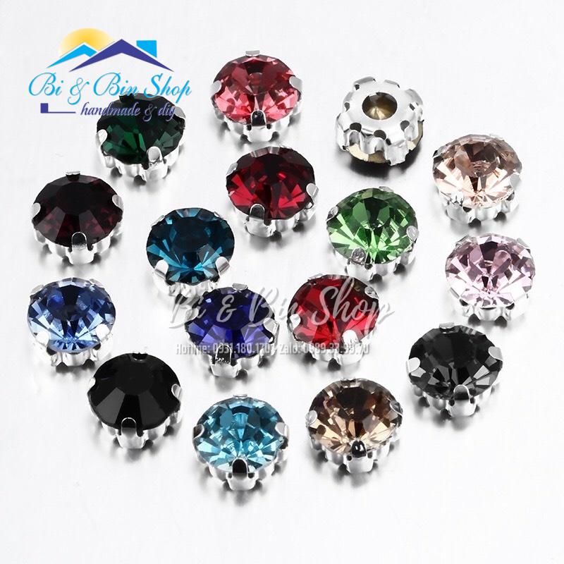 30 Viên Đá Đế 4 Chấu S50-10mm Hạt Pha Lê Đính Kết Trang Phục Thời Trang, Làm Phụ Kiện - Bi &amp; Bin Shop