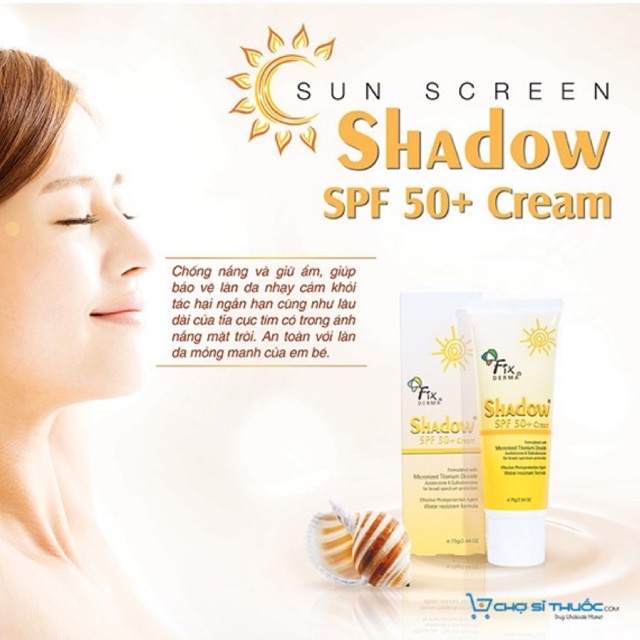 Kem chống nắng Fixderma shadow SPF 50+ cream 75gram - GIBE STORE