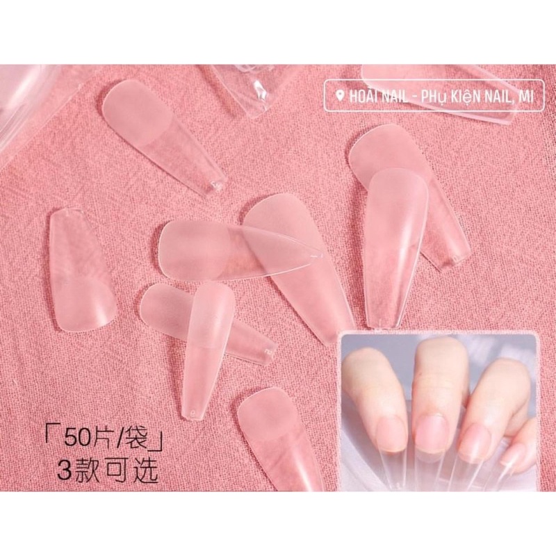 Móng úp nhám thang, nhọn bán lẻ size 5-6-7-8-9-10-11 fom to hơn móng trong hộp 2 size