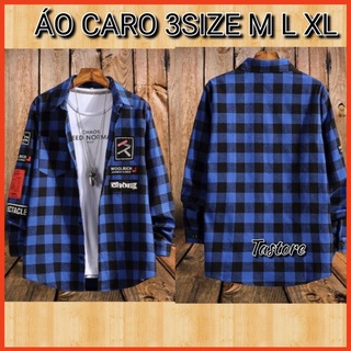 Áo sơ mi nam dài tay, họa tiết kẻ caro, chất dạ dày dặn, phong cách Hàn Quốc, hàng chuẩn y hình Tastore official .