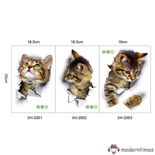 Miếng Dán Trang Trí Hình Mèo 3d Đáng Yêu