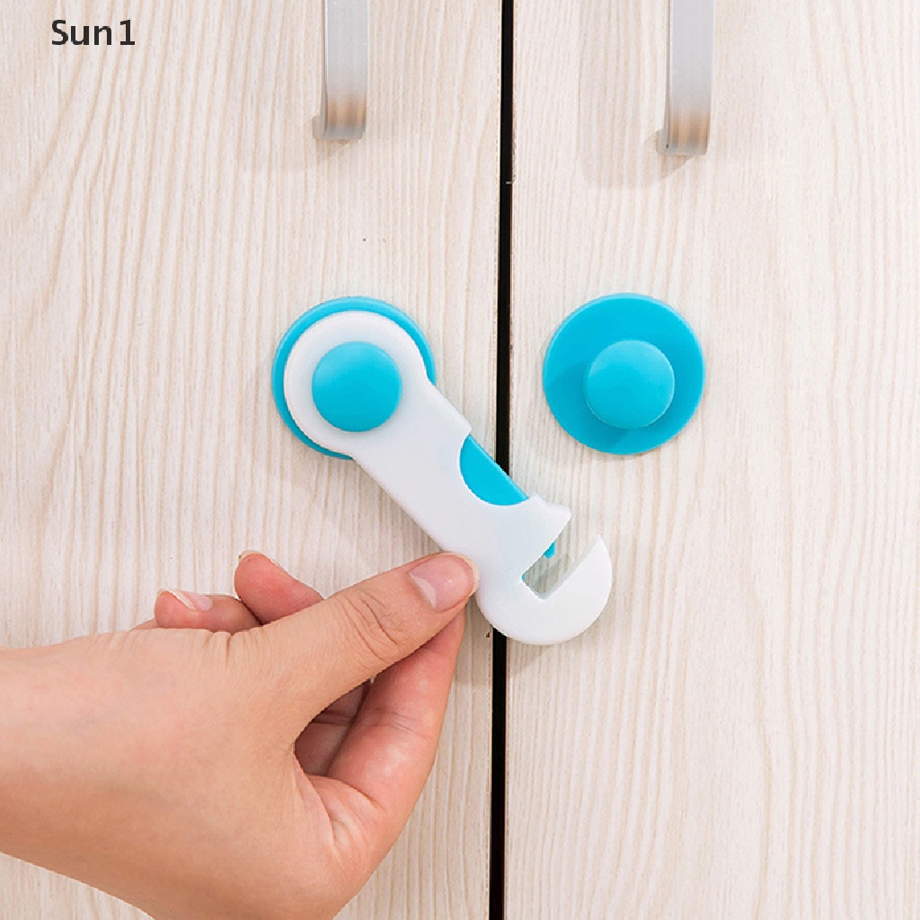 Khóa Cửa Tủ Lạnh / Ngăn Kéo Bằng Nhựa An Toàn Cho Bé Sun1
