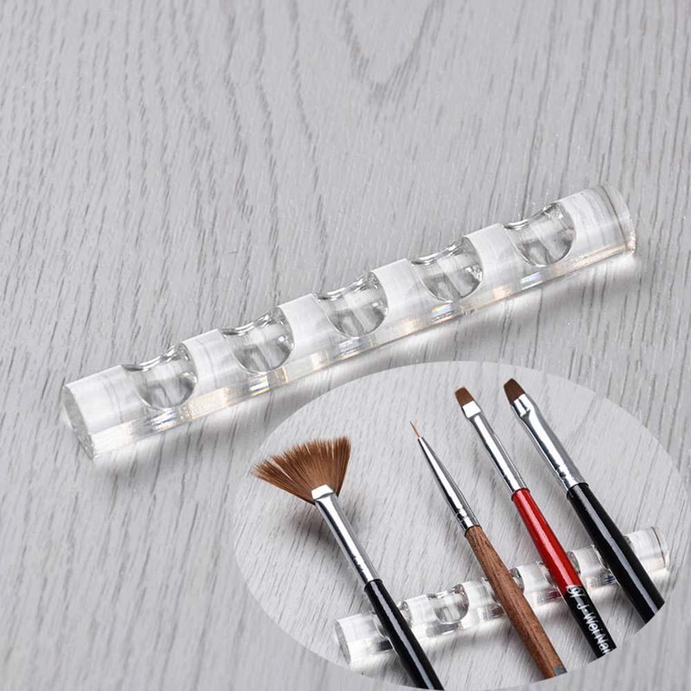 Giá Đỡ Cọ Vẽ Móng Tay Bằng Acrylic Trong Suốt Tiện Dụng
